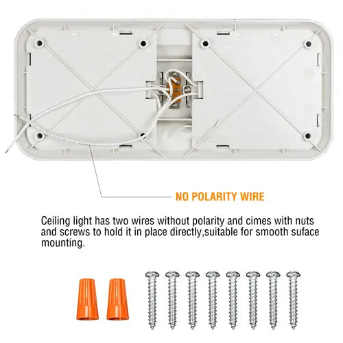 12V RV Interior LED Ceiling Light Boat Camper Caravan Trailer Double Dome Light - Image 4