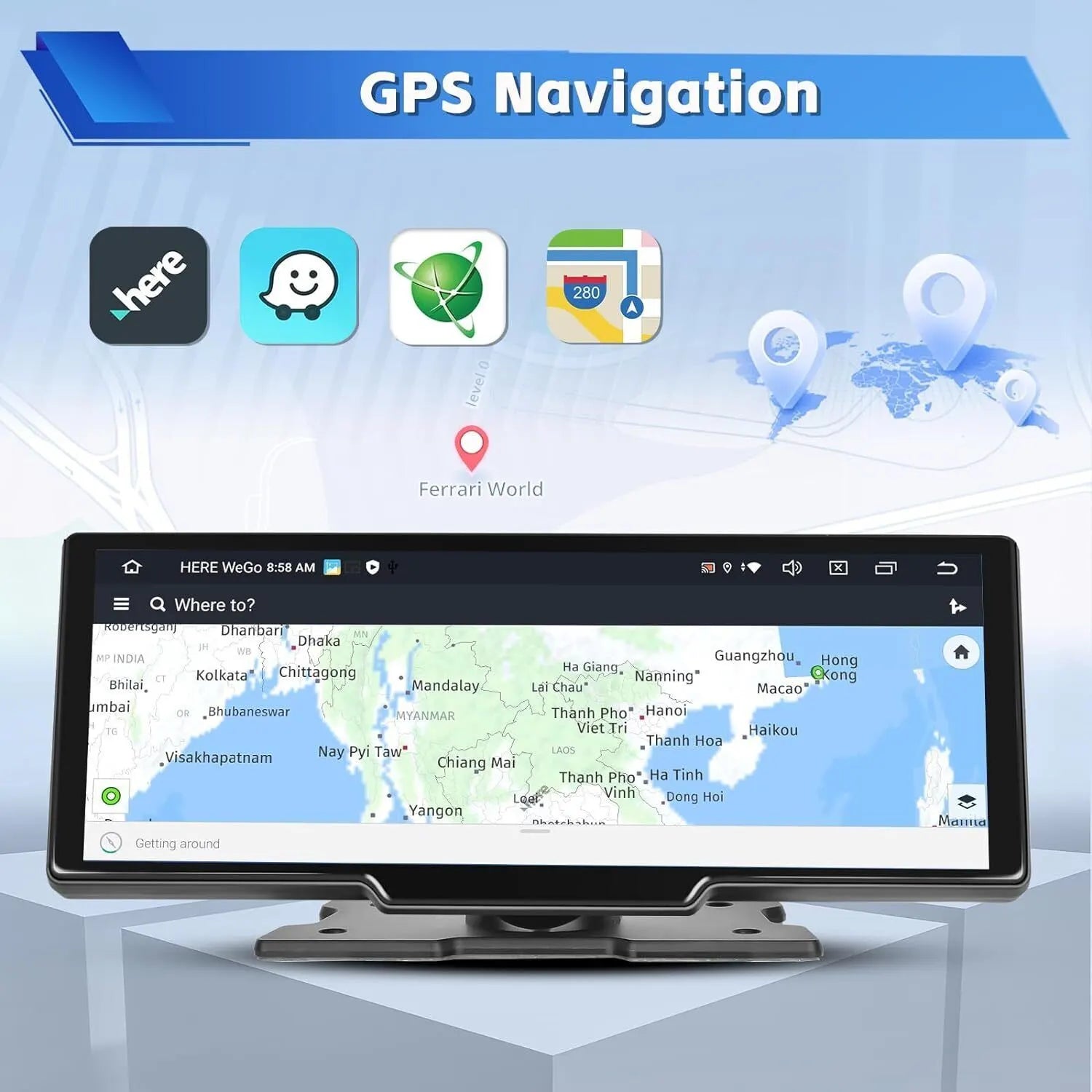 4K 10.26" Touch Dash Camera Cam Dual Car Recorder for CarPlay Android Auto - Image 3
