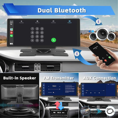4K 10.26" Touch Dash Camera Cam Dual Car Recorder for CarPlay Android Auto - Image 5