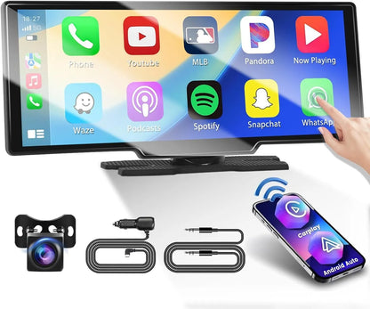 4K 10.26" Touch Dash Camera Cam Dual Car Recorder for CarPlay Android Auto - Image 8