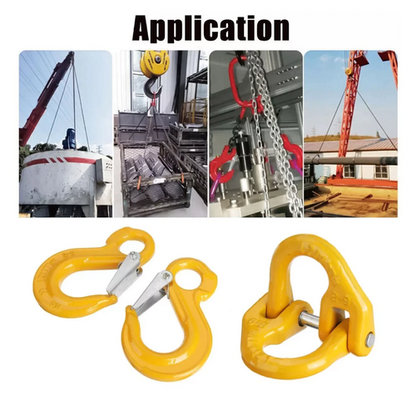 2X 8mm Hammerlock+ Eye Sling Hook Safety Chain Caravan Trailer connecting Extend - Image 7