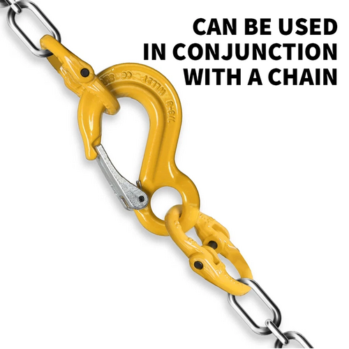2X 8mm Hammerlock+ Eye Sling Hook Safety Chain Caravan Trailer connecting Extend - Image 8