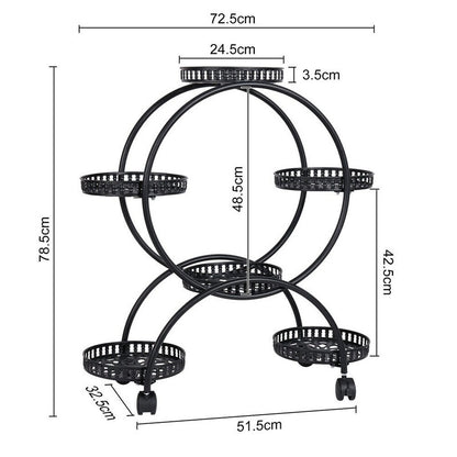 4 Layer 6 Pots Metal Plant Stand Flower Holder Rack Display Holder Shelf Garden - Image 3