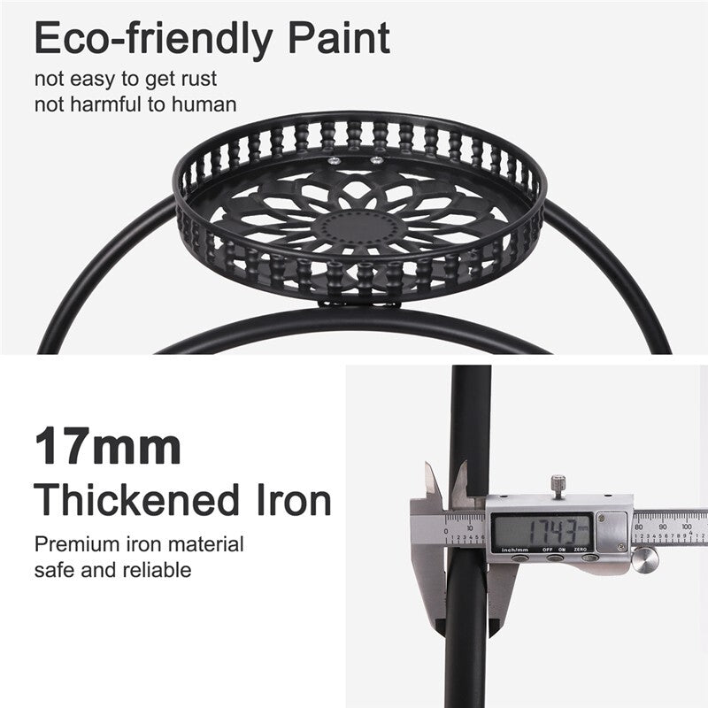4 Layer 6 Pots Metal Plant Stand Flower Holder Rack Display Holder Shelf Garden - Image 6
