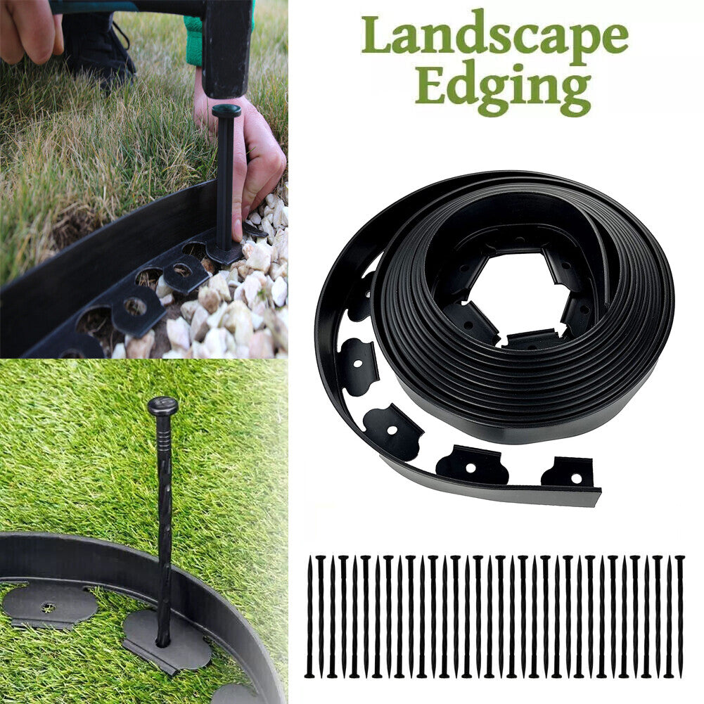10M Fence Landscape Garden Lawn Edging Border Flexible Plant Grass Barrier - Image 2