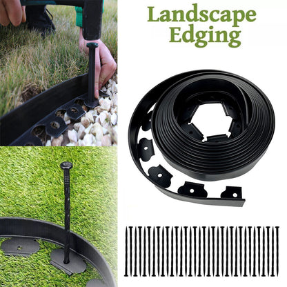 10M Fence Landscape Garden Lawn Edging Border Flexible Plant Grass Barrier - Image 2