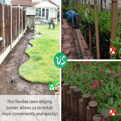 10M Fence Landscape Garden Lawn Edging Border Flexible Plant Grass Barrier - Image 6