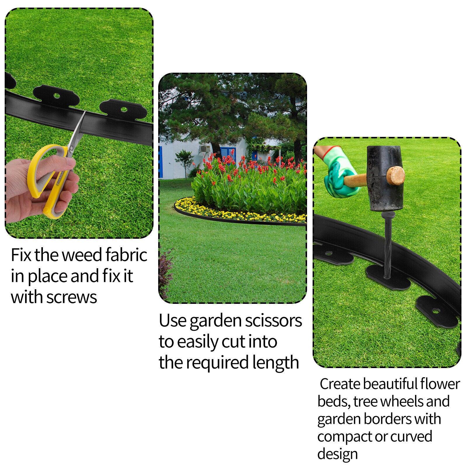 10M Fence Landscape Garden Lawn Edging Border Flexible Plant Grass Barrier - Image 9