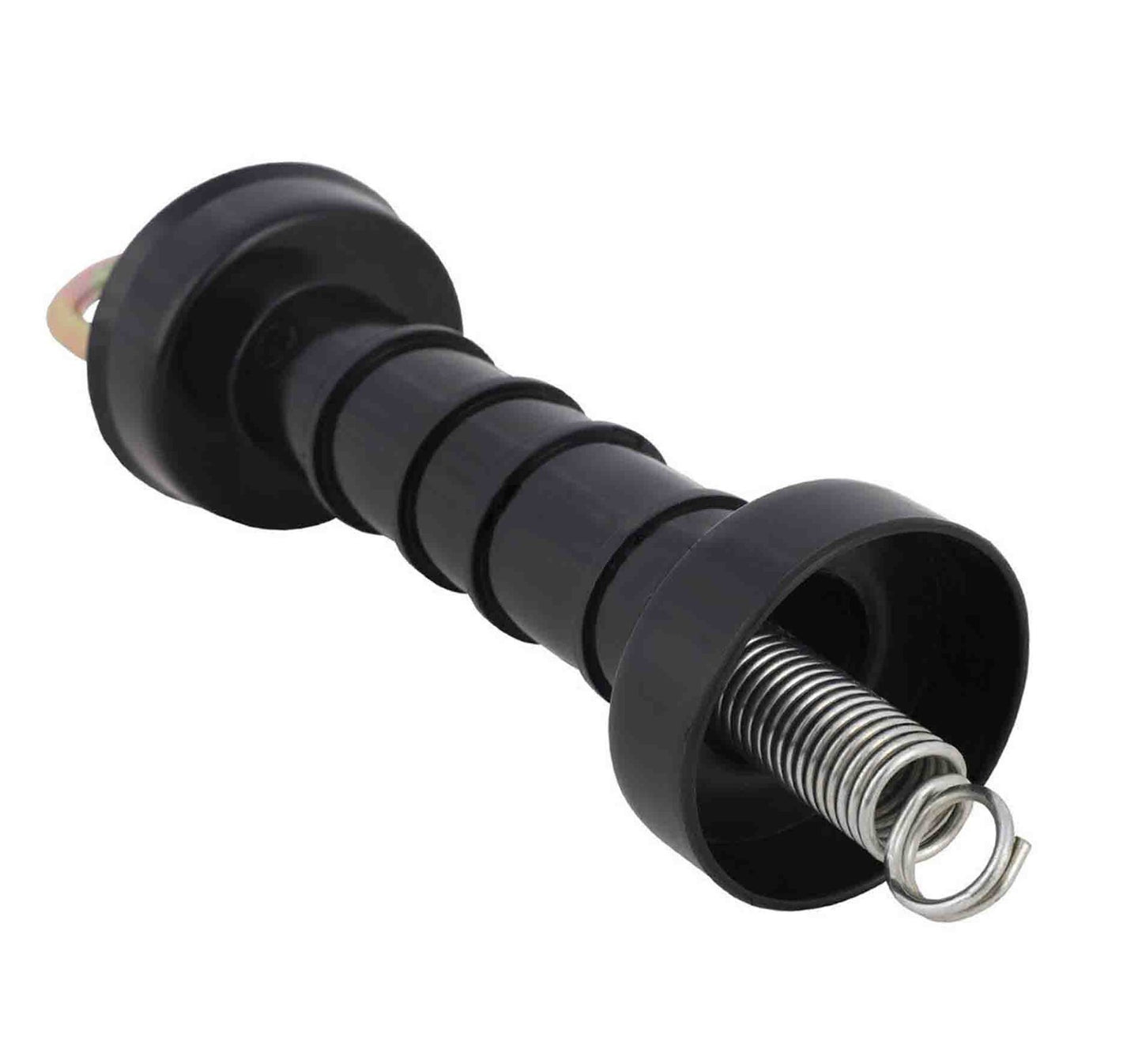 10x Electric Fence Gate Handle Compact Insulated Spring Handles with Hook Black - Image 2