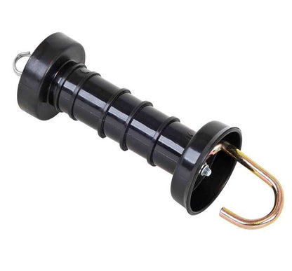 10x Electric Fence Gate Handle Compact Insulated Spring Handles with Hook Black - Image 4