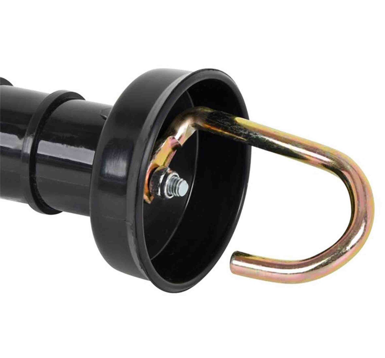 10x Electric Fence Gate Handle Compact Insulated Spring Handles with Hook Black - Image 6