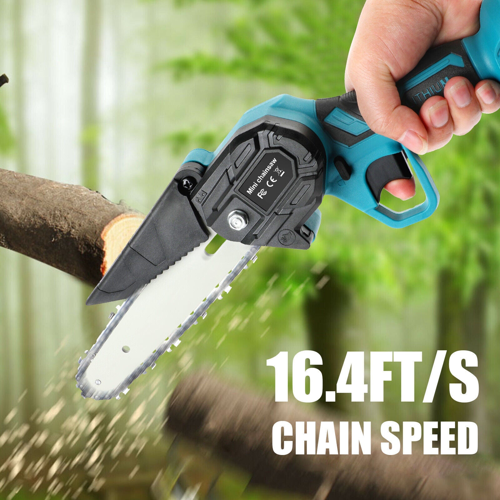 6" Mini Cordless Electric Chainsaw 2X Battery-Powered Wood Cutter Rechargeable - Image 4