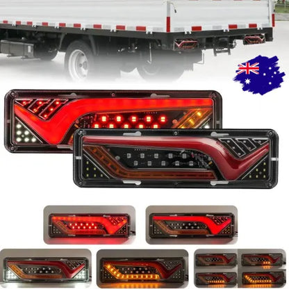 2X Sequential Indicator LED Tail Lights Trailer Ute Caravan Truck Stop Lamp 12V