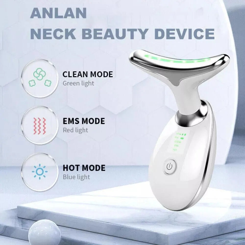 Rejuvenation Massager Neck Anti Wrinkle Face Beauty Device Skin Lifting Tighten White - Image 2