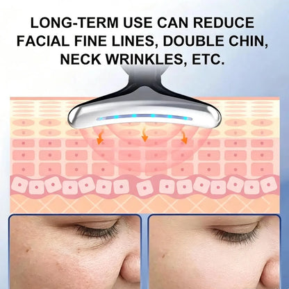 Rejuvenation Massager Neck Anti Wrinkle Face Beauty Device Skin Lifting Tighten White - Image 3