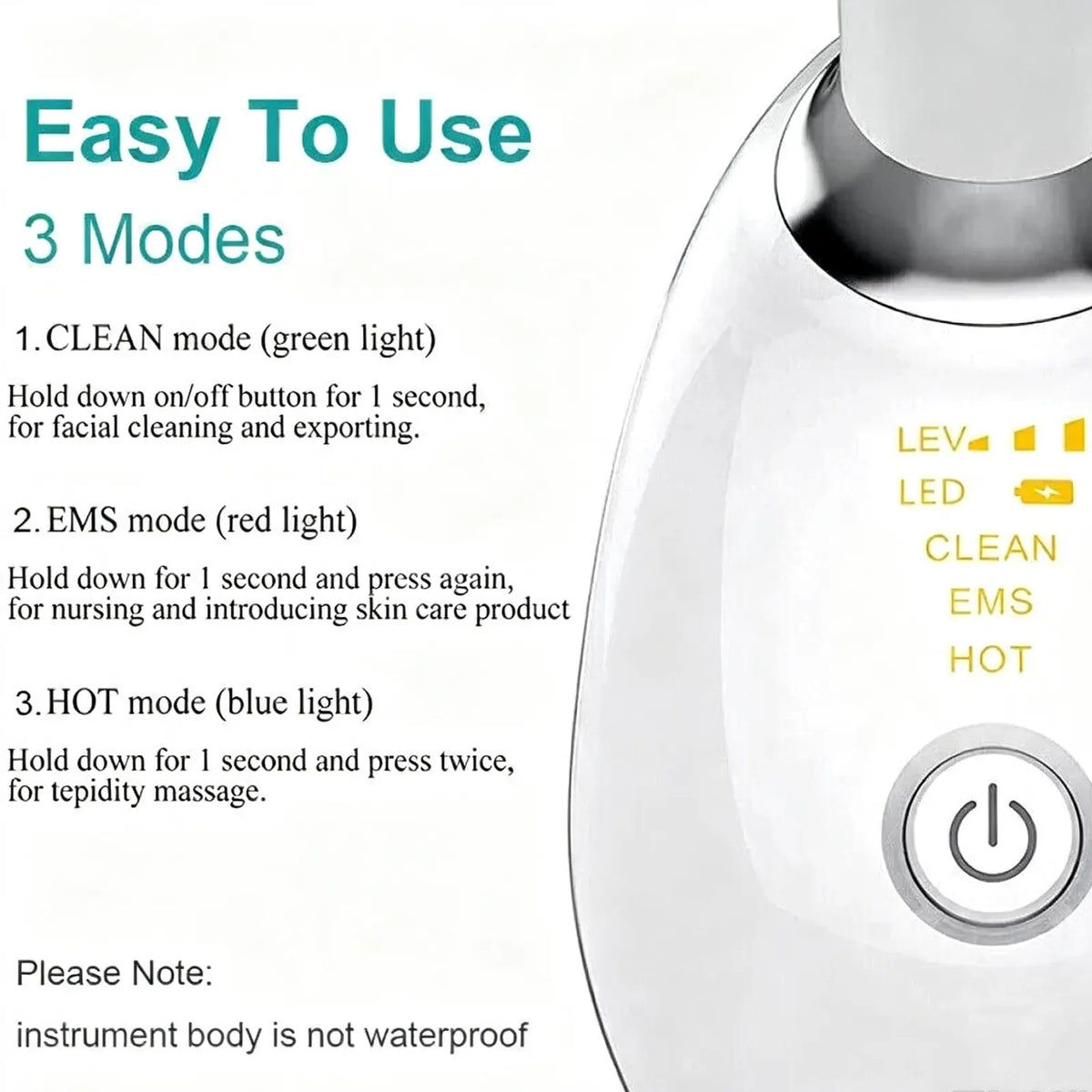 Rejuvenation Massager Neck Anti Wrinkle Face Beauty Device Skin Lifting Tighten White - Image 5