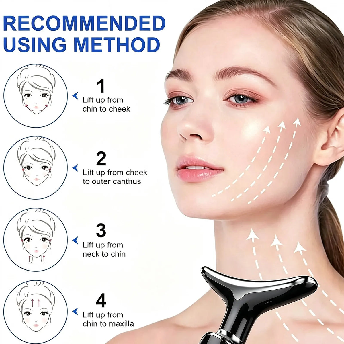 Rejuvenation Massager Neck Anti Wrinkle Face Beauty Device Skin Lifting Tighten Black - Image 7
