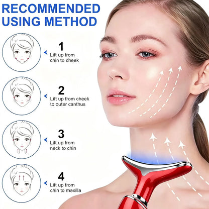 Rejuvenation Massager Neck Anti Wrinkle Face Beauty Device Skin Lifting Tighten Red - Image 6