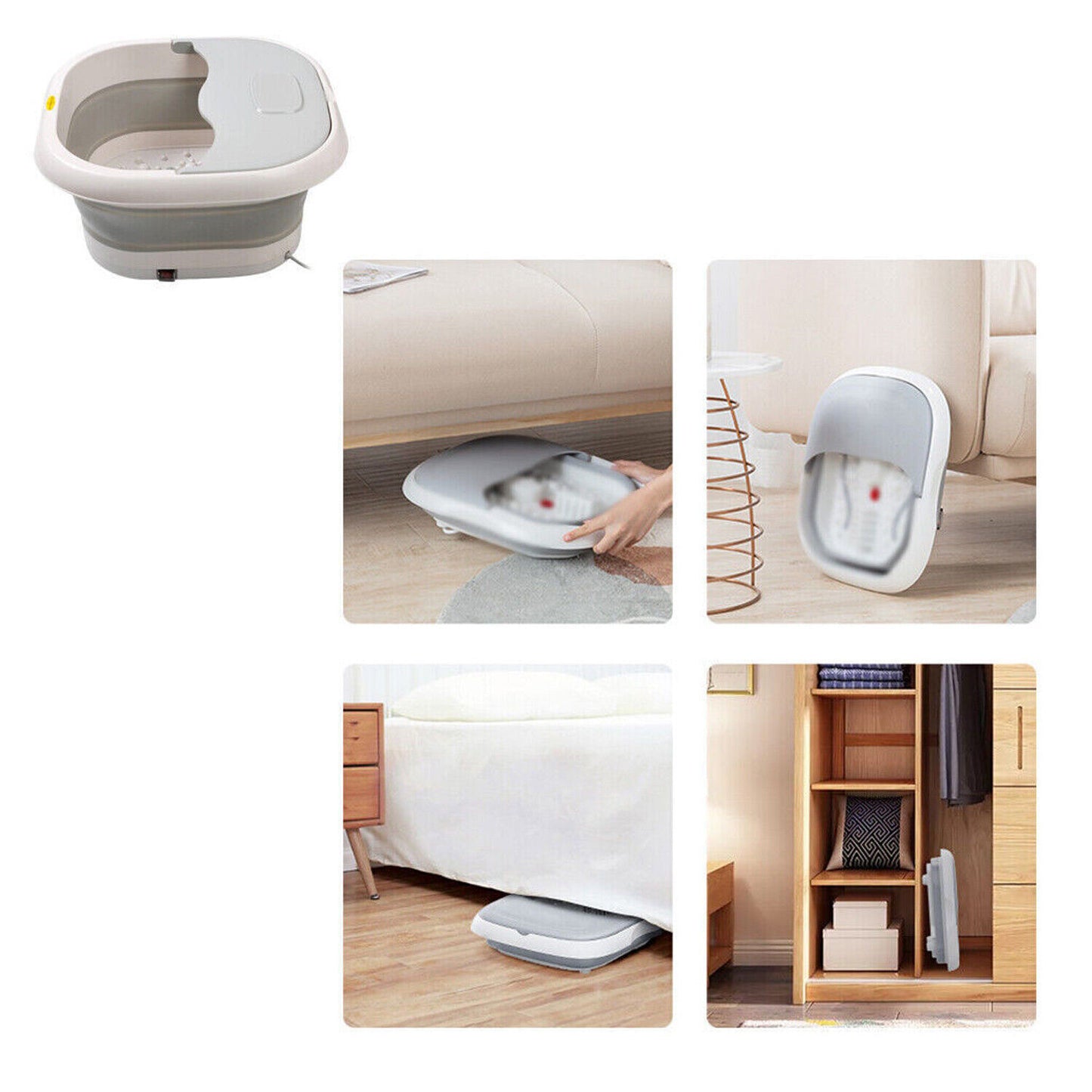 Electric Foot Spa Massager Footbath Pedicure Heat Soak Home Bath Tub Massage - Image 4