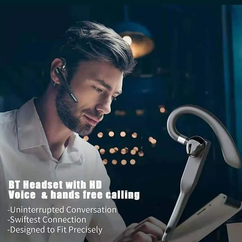 Bluetooth Wireless Headphones Business Trucker Handsfree Earpiece Headset Mic AU - Image 8
