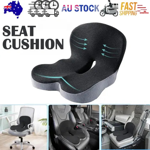 Memory Foam Seat Cushion Lumbar Support Ergonomic Back Support Office Car AAAAA