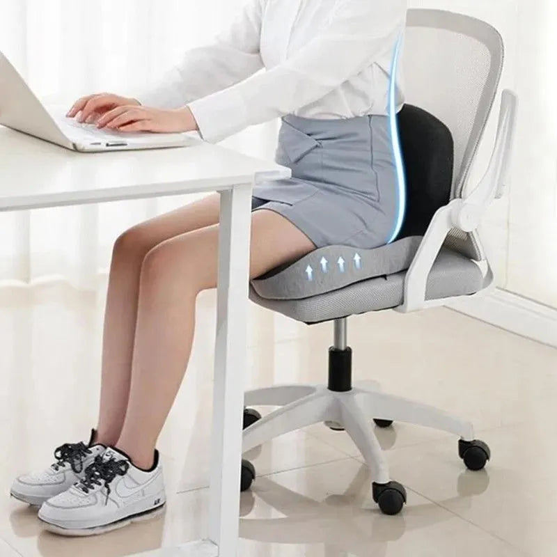 Memory Foam Seat Cushion Lumbar Support Ergonomic Back Support Office Car AAAAA - Image 4