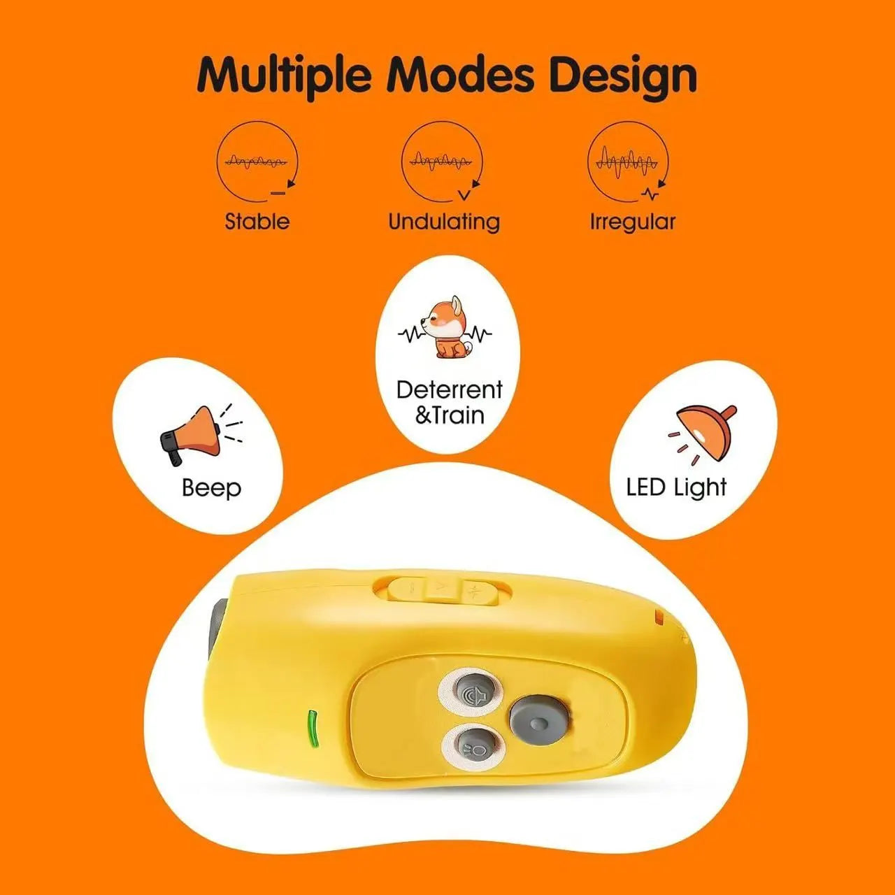 Ultrasonic 3 in 1 Dog Barking Deterrent Devices, 3 Frequency Dog Training Yellow - Image 8