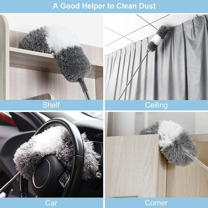 2PCS Duster Extendable Telescopic Microfibre Duster with Stainless Steel Pole - Image 4