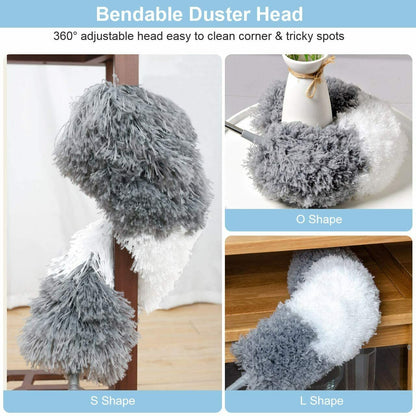 2PCS Duster Extendable Telescopic Microfibre Duster with Stainless Steel Pole - Image 5