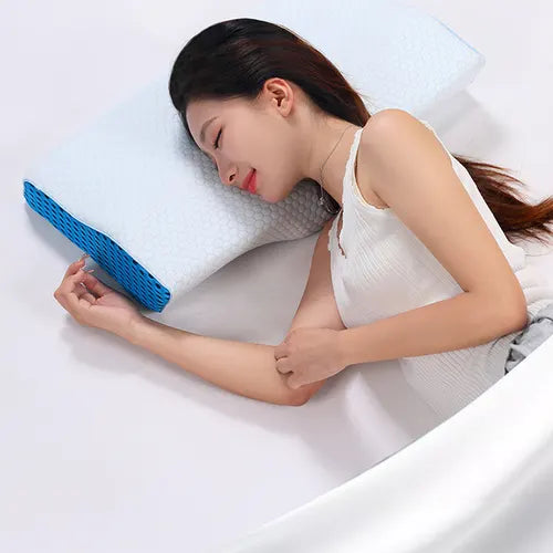 Memory Foam Contour Pillow Cervical Groove Ergonomic Neck Comfort  AU