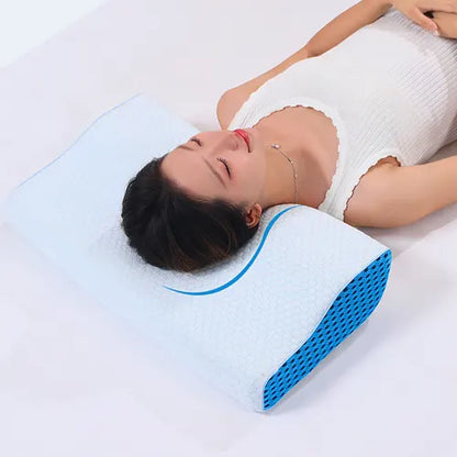 Memory Foam Contour Pillow Cervical Groove Ergonomic Neck Comfort  AU - Image 3
