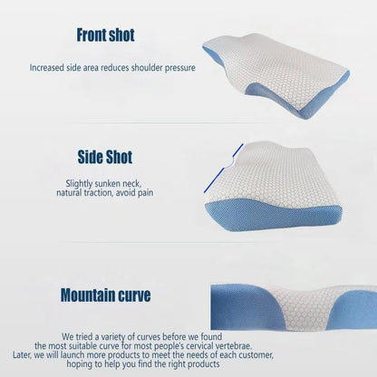 Memory Foam Contour Pillow Cervical Groove Ergonomic Neck Comfort  AU - Image 4