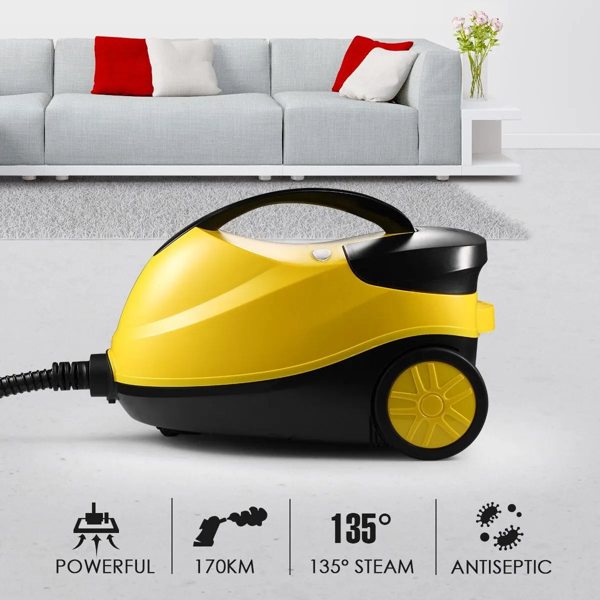 NEW Steam Cleaner Mop Kit Floor Kitchen Window Sterilize High Pressure Steamer - Image 2