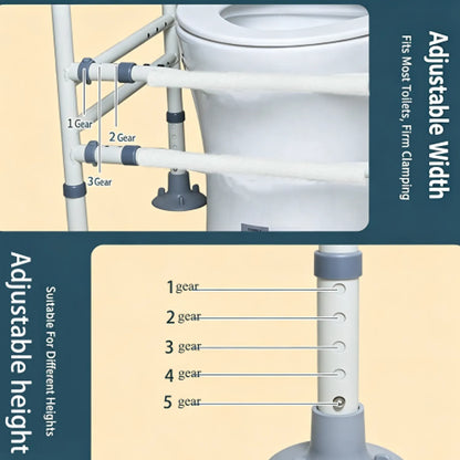 E-HOME Over Toilet Support Frame Safety Grab Aid Rail for Elderly Disabled AU - Image 7