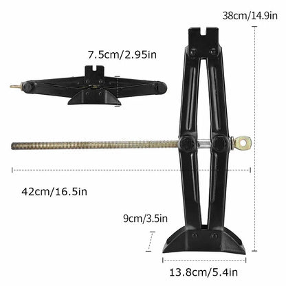 2 T Scissor Jack Car Van Wind Up Tyre Lift Chrome Crank Handle Emergency Tool - Image 5