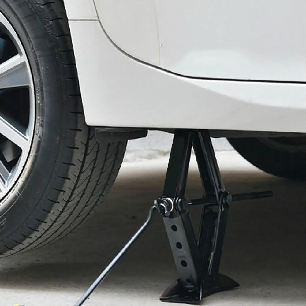 2 T Scissor Jack Car Van Wind Up Tyre Lift Chrome Crank Handle Emergency Tool - Image 6