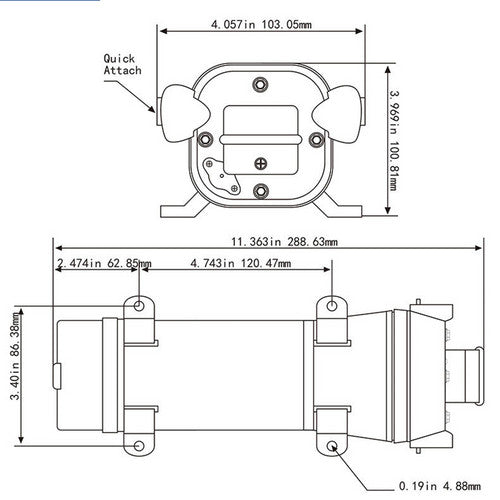 High Pressure Water Pump 45PSI for Camping Caravan Garden Caravan Boat Marine - Image 5