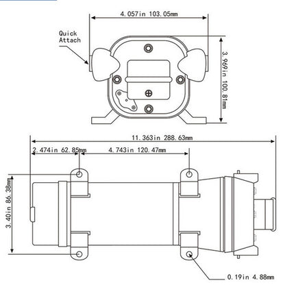 High Pressure Water Pump 45PSI for Camping Caravan Garden Caravan Boat Marine - Image 5