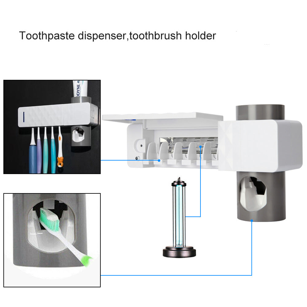 UV Lamp Sterilizer Toothbrush Holder Bathroom Automatic Toothpaste Health Clean - Image 8