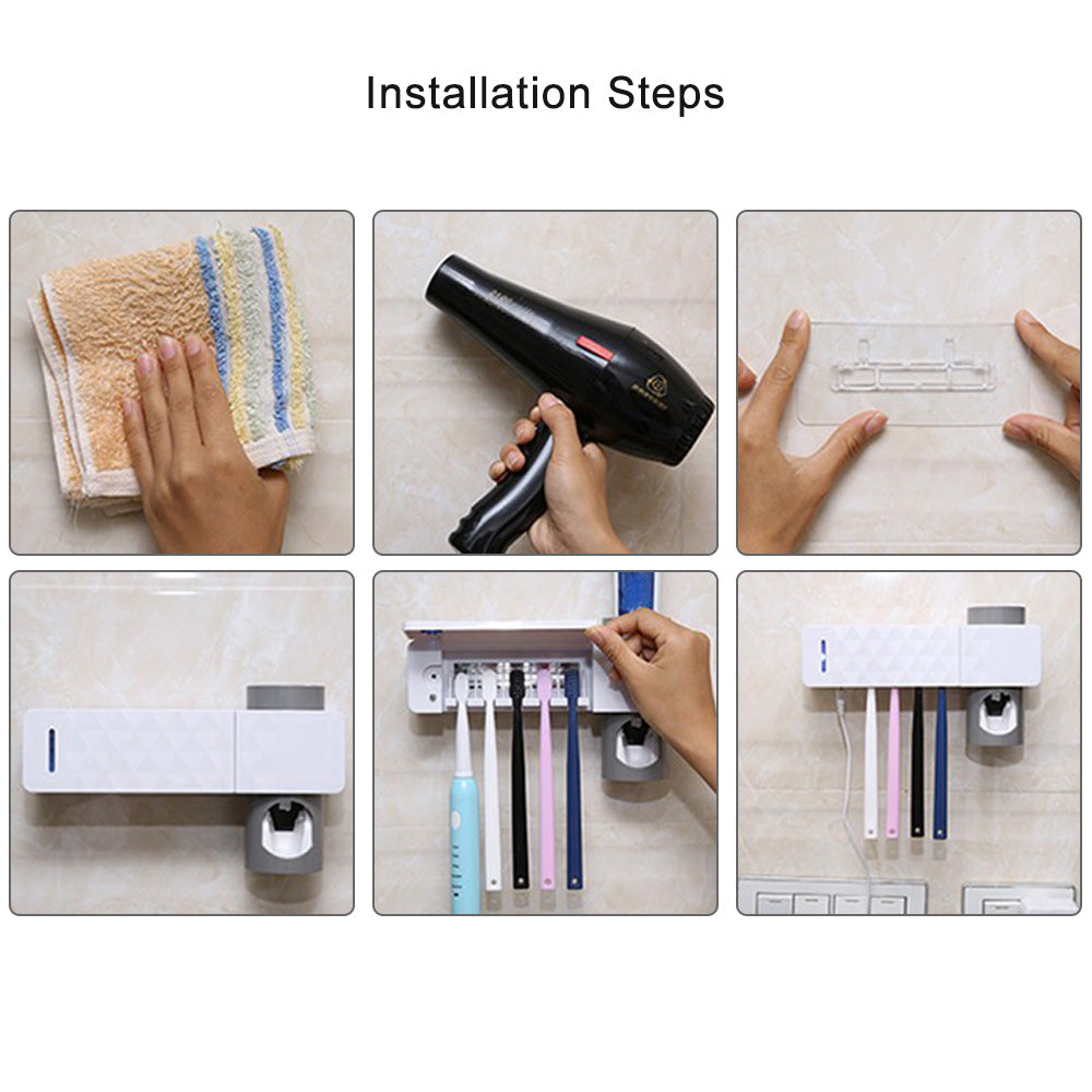 UV Lamp Sterilizer Toothbrush Holder Bathroom Automatic Toothpaste Health Clean - Image 9