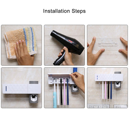 UV Lamp Sterilizer Toothbrush Holder Bathroom Automatic Toothpaste Health Clean - Image 9