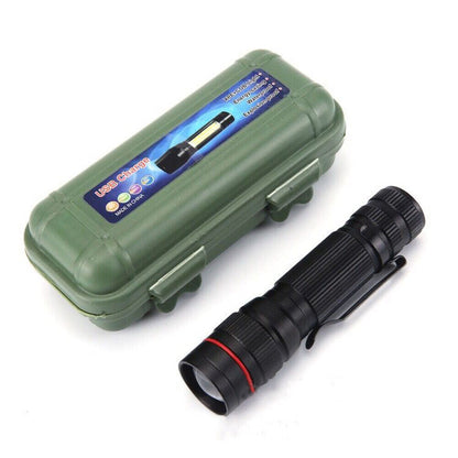 2x Mini Tactical Flashlight Small LED Torch 3 Mode Super Bright Light Clip Lamp - Image 4