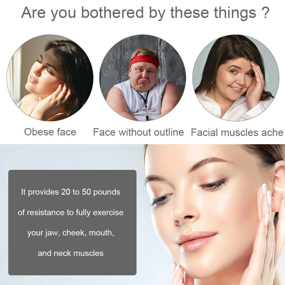 Facial exerciser exercise ballneck toner3-stage mandibular exerciser jaw trainer Blue - Image 4