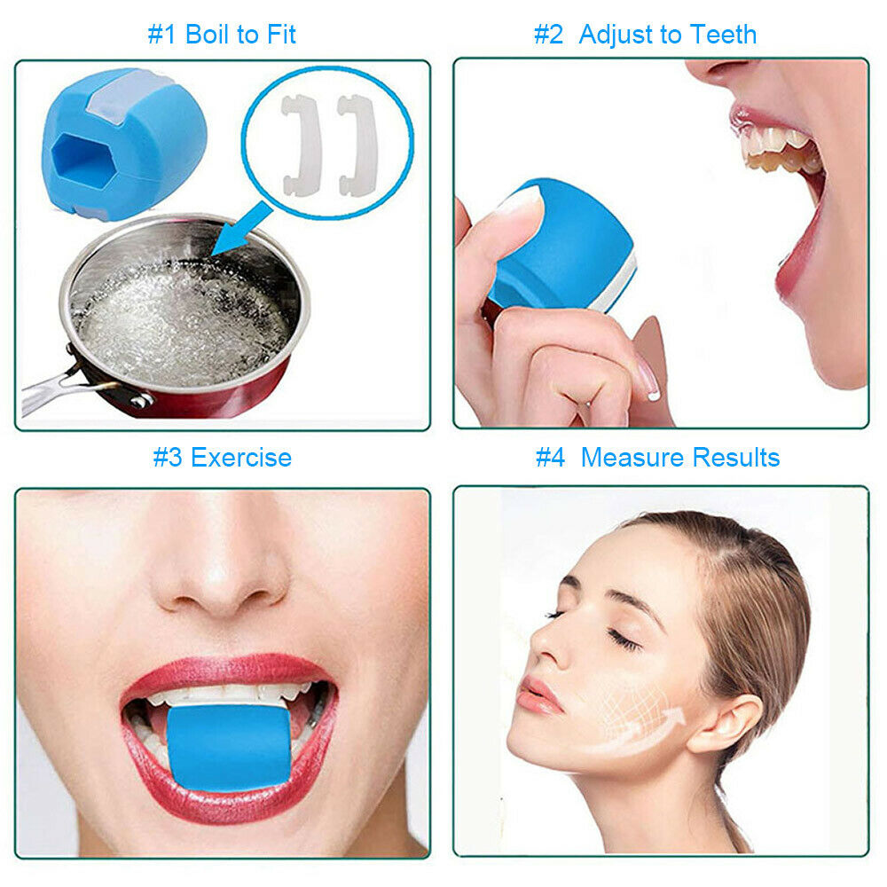 Facial exerciser exercise ballneck toner3-stage mandibular exerciser jaw trainer Blue - Image 6