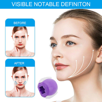 Facial exerciser exercise ballneck toner3-stage mandibular exerciser jaw trainer Purple - Image 2
