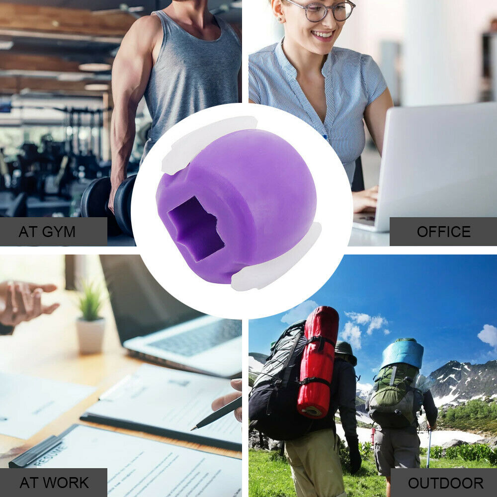 Facial exerciser exercise ballneck toner3-stage mandibular exerciser jaw trainer Purple - Image 3
