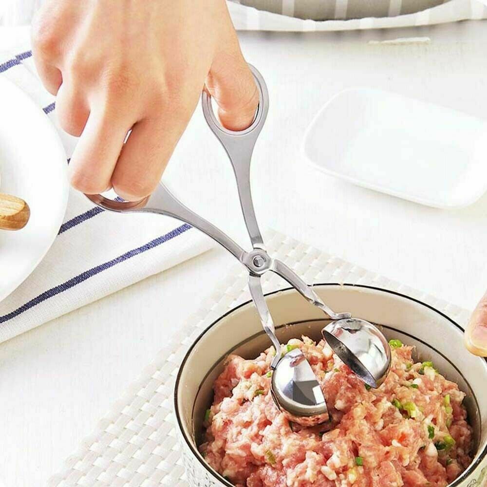 L Meatball Maker Spoon Kitchen Stick Utensil Baller Meat Stainless Steel AU  - Image 3