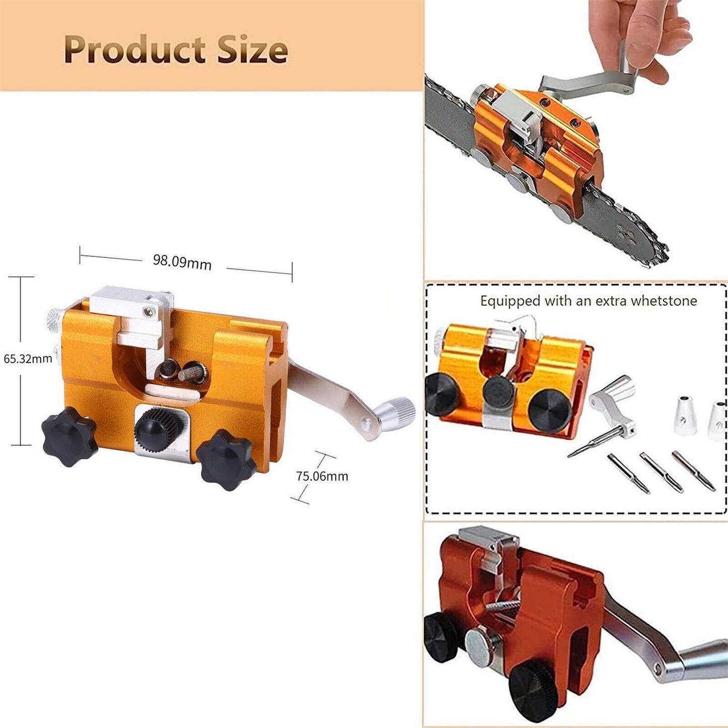 Easy Portable Chainsaw Sharpener Jigs Sharpening Tool Chain Saws Electric Saws - Image 3