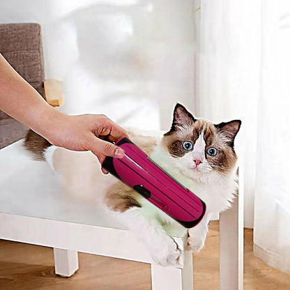 Pet Dog Cat Hair Fur Deshedding Shedding Trimmer Grooming Roll Comb Brush red - Image 3