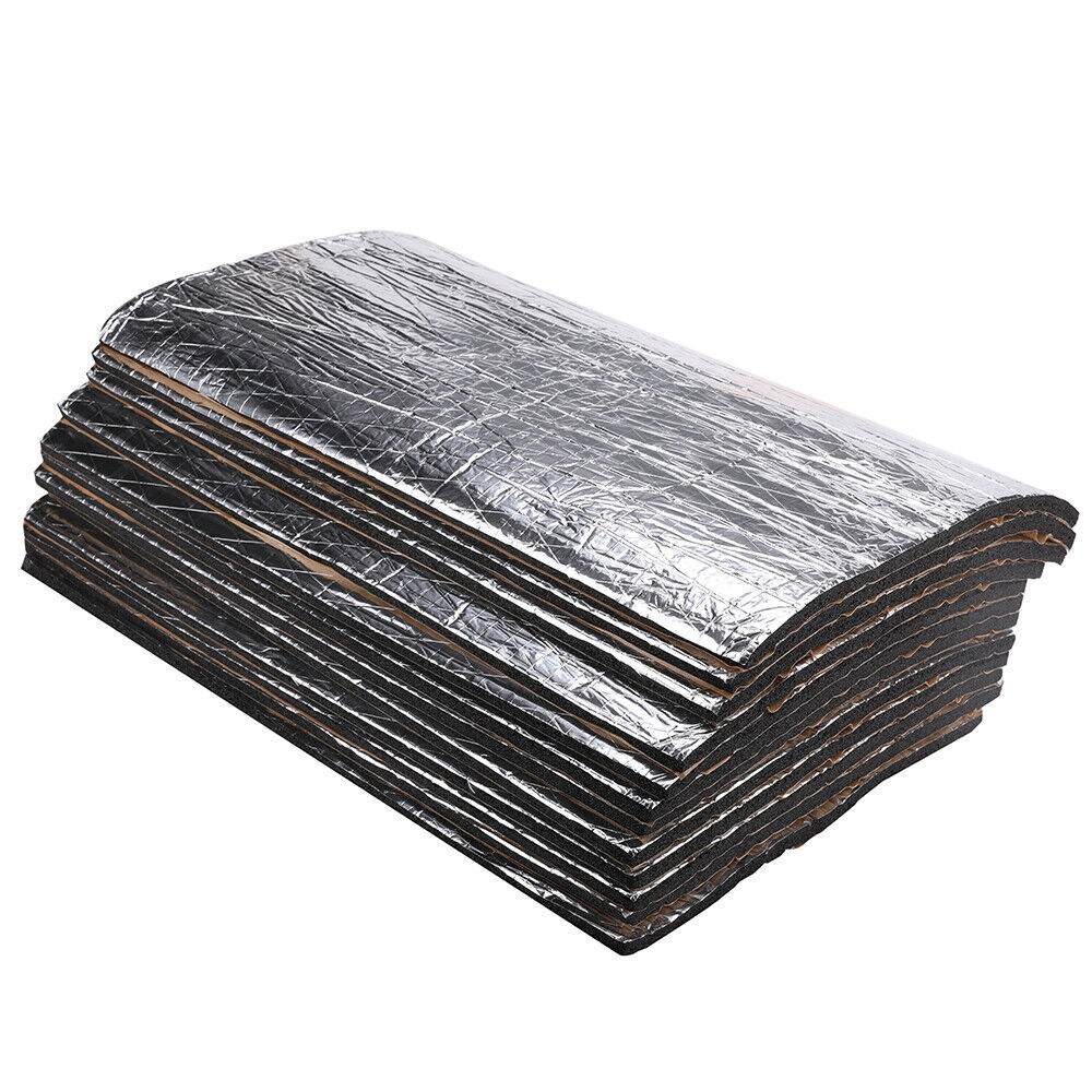 12PCS Car Engine Bay Bonnet Sound Deadener Noise Insulation Foam Proofing Heat - Image 4